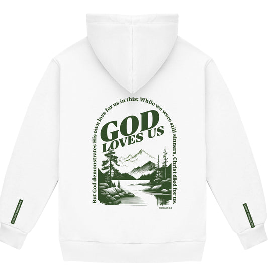 "God Loves Us" Fleece Hoodie